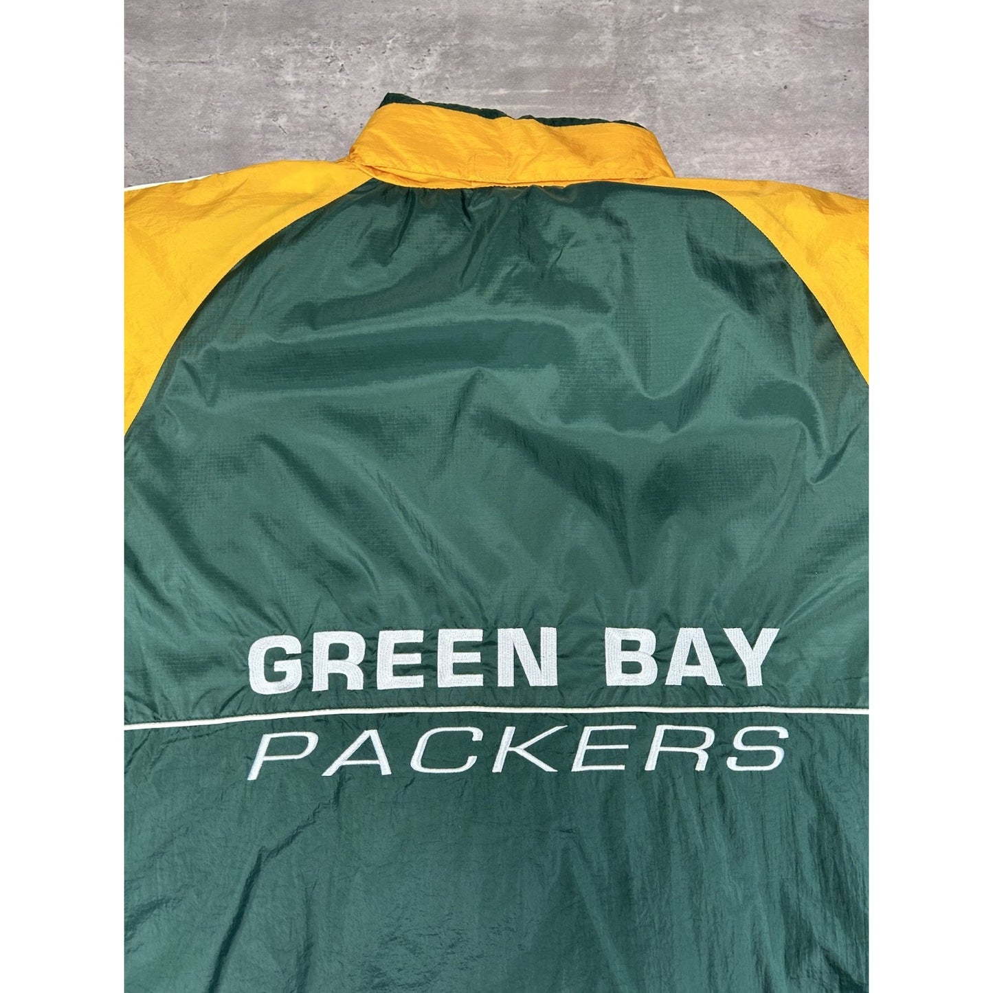 Vintage 90s Green Bay Packers NFL Embroidered Windbreaker Jacket Size Large