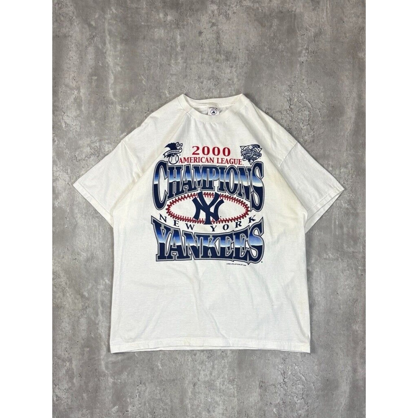 Vintage 2000 New York Yankees MLB AL Division Champs Graphic T-Shirt Size XL