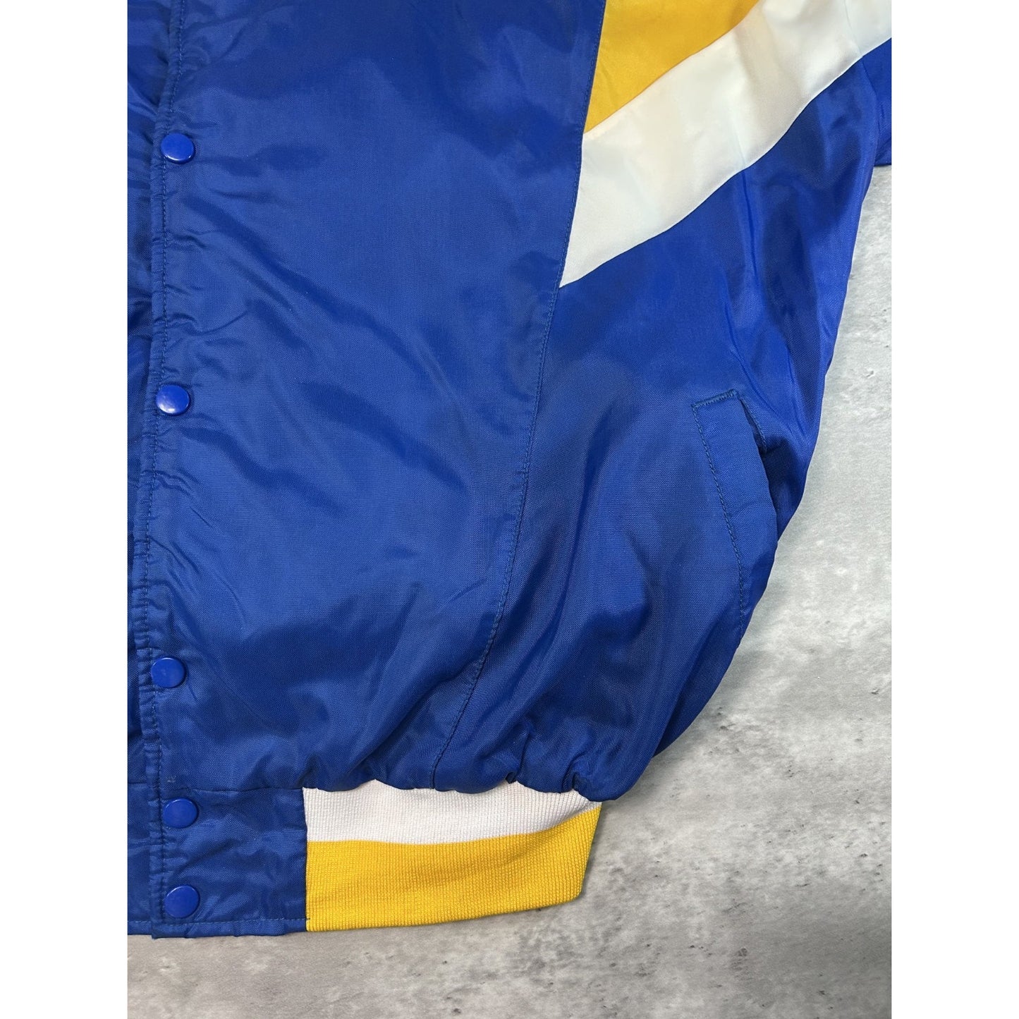 Vintage 90s Roughrider Baseball Embroidered Nylon Varsity Bomber Jacket Size XL