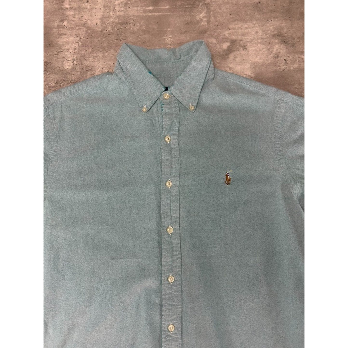 Vintage Polo Ralph Lauren Reworked Cropped Long Sleeve Button Up Shirt Sz Large