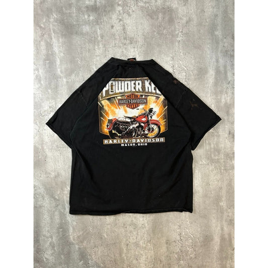 Harley Davidson Motorcycles #1 Powderkeg Graphic T-Shirt Size 2XL Black