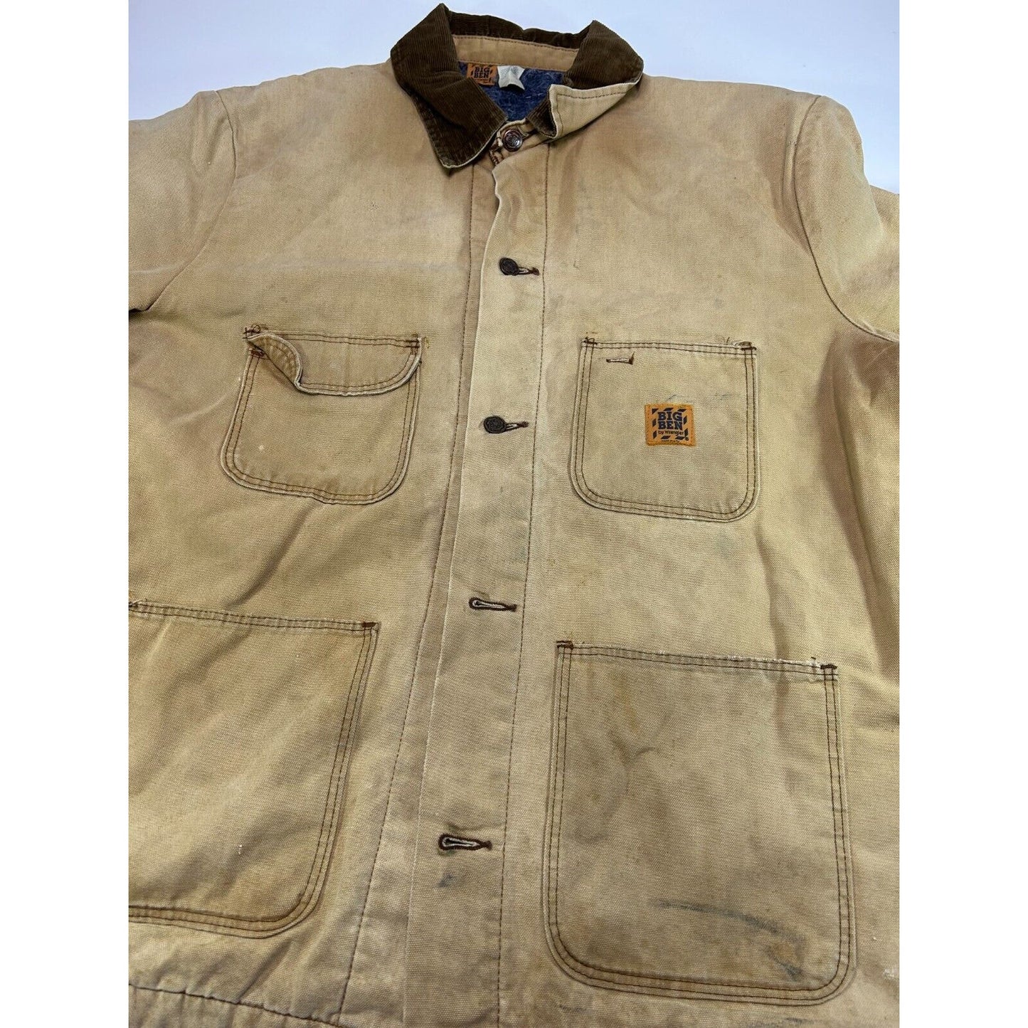 Vintage 90s Big Ben Blanket Lined Canva Workwear Chore Jacket Size 48 XL