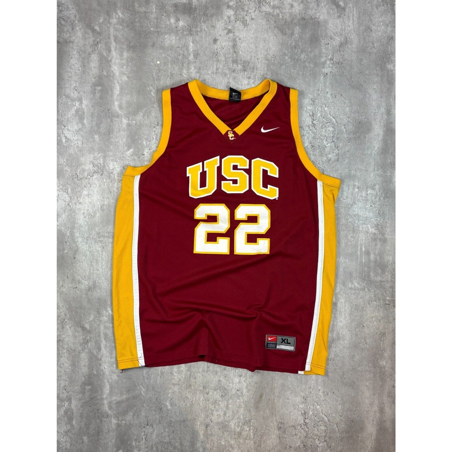 Vintage USC Trojans NCAA #22 Collegiate Nike Basketball Jersey Size XL
