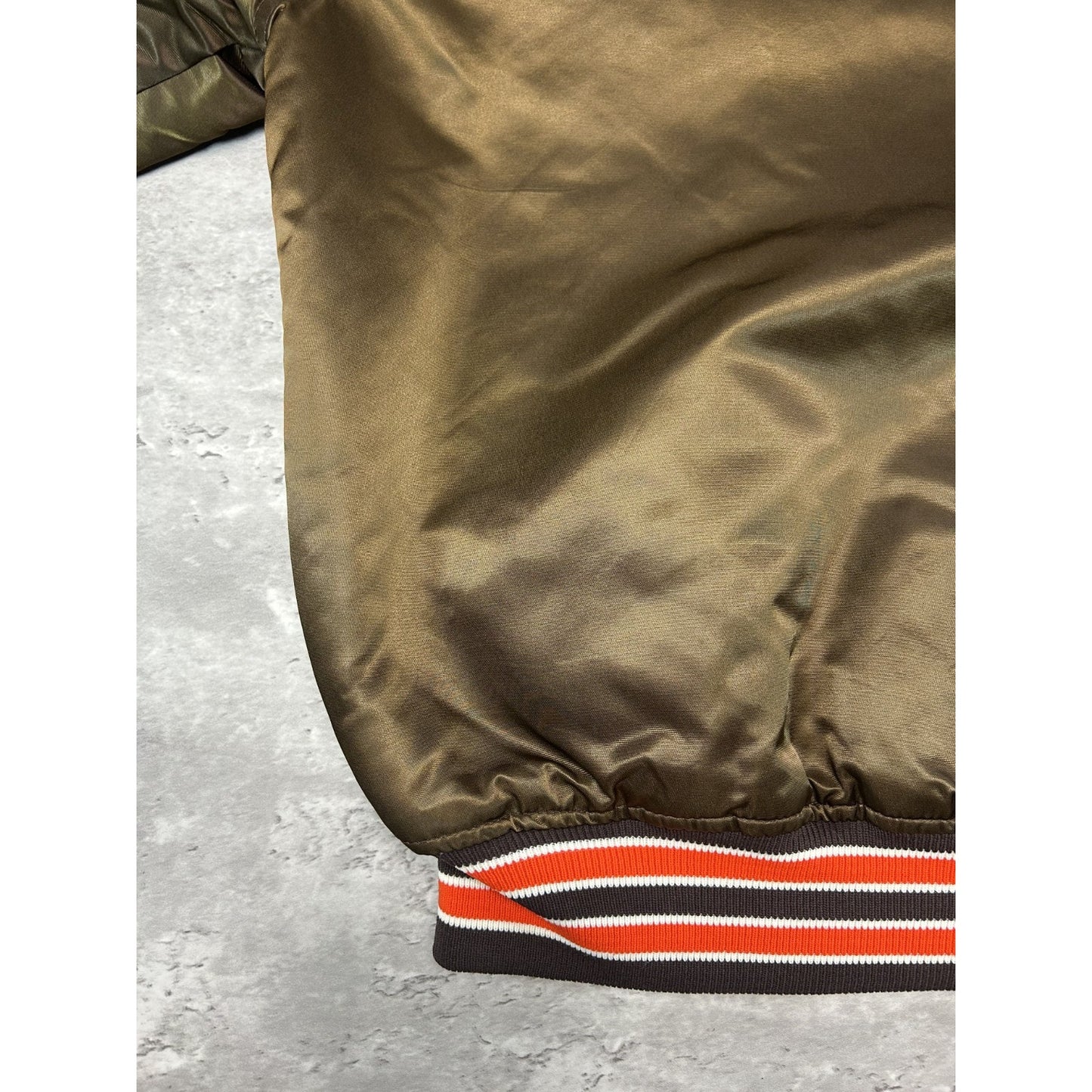 Vintage 90s Cleveland Browns NFL Starter Satin Bomber Jacket Size Large
