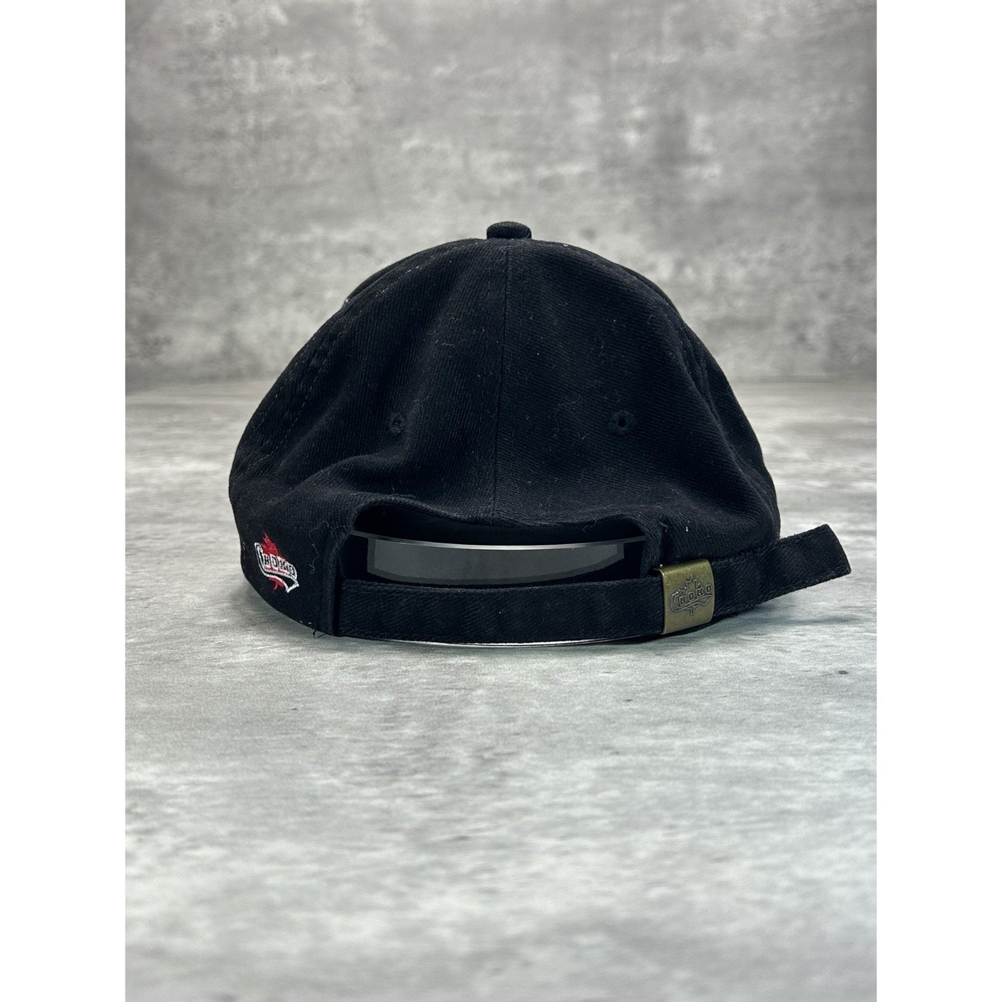 Vintage Snap-On Racing Embroidered Spellout Logo Strapback Hat OSFA Black