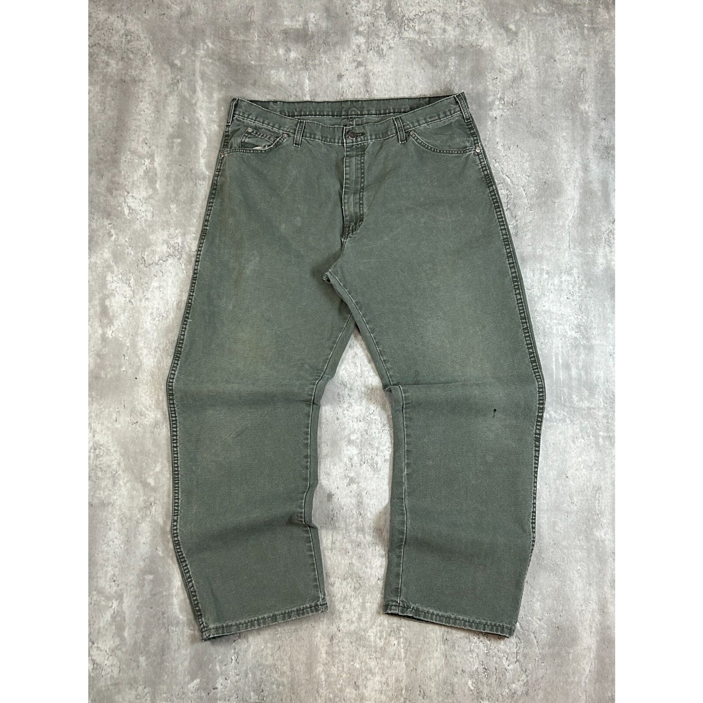 Vintage Dickies Canvas Workwear Five Pocket Pants Size 39 Green