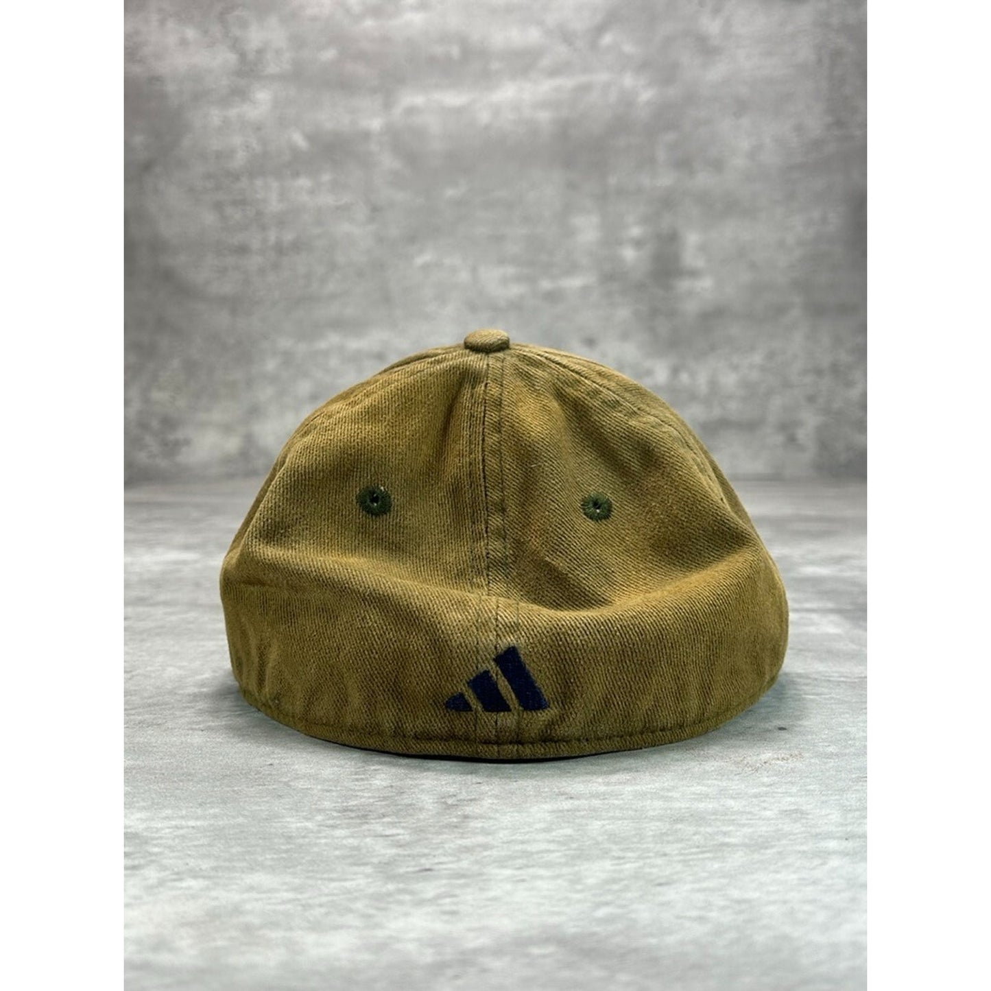 Vintage Adidas Embroidered Logo Spellout Earth Tones Fitted Snapback Hat 7 1/4