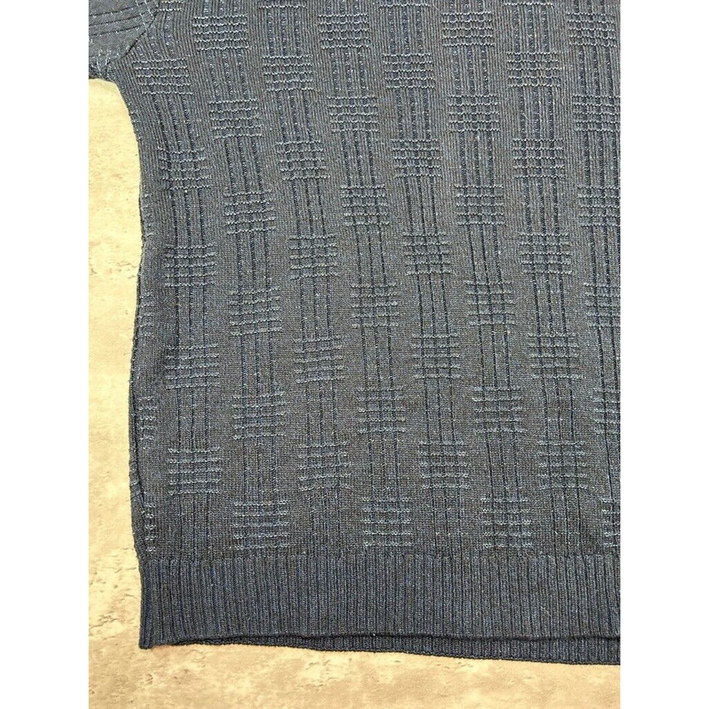 Vintage 90s Van Heusen Texture Pattern Pullover Knit Sweater Size Medium