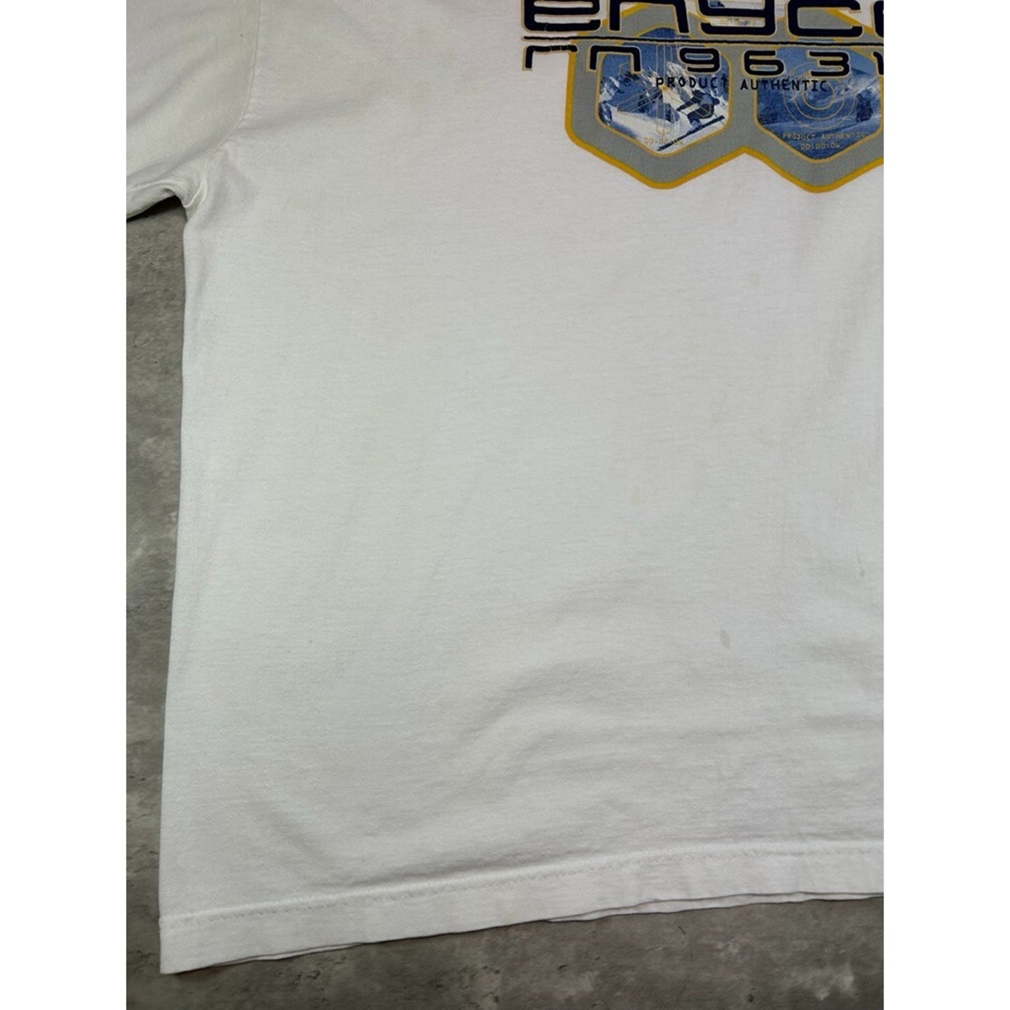 Vintage Y2K Enyce RN96312 Spellout Graphic Long Sleeve T-Shirt Size XXL White