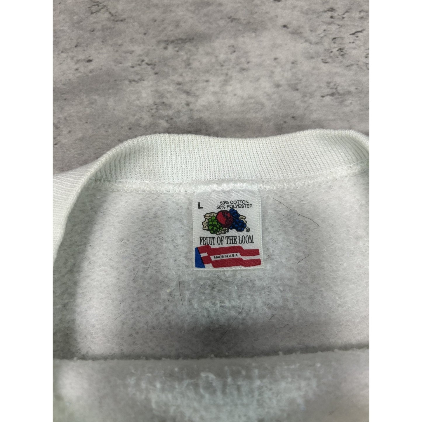 Vintage 1991 Cartoon Golfer Graphic Crewneck Sweatshirt Size Large White