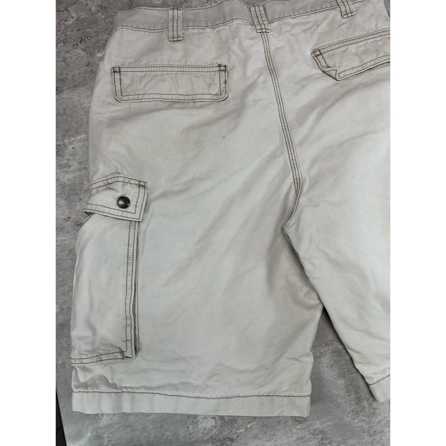 Carhartt Relaxed Fit Canvas Workwear Cargo Shorts Size 36 Beige