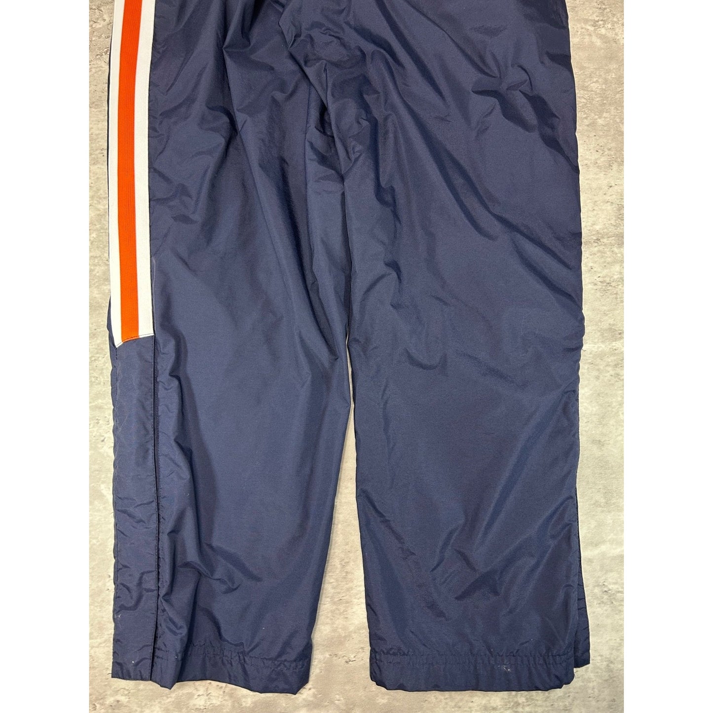 Vintage 2000s Nike Embroidered Swoosh Striped Nylon Track Pants Size XL