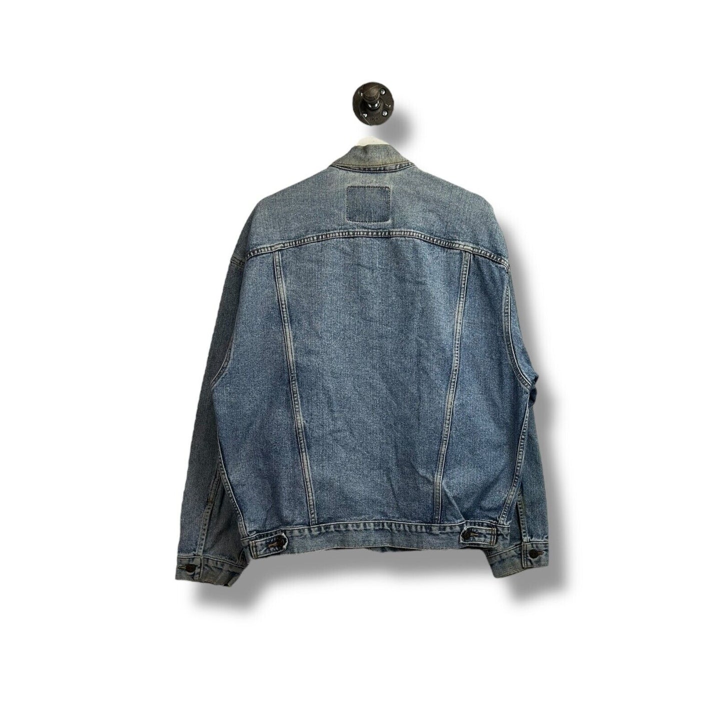 Vintage 90s Levis Red Tab Medium Wash Denim Type 3 Trucker Jacket Size Large