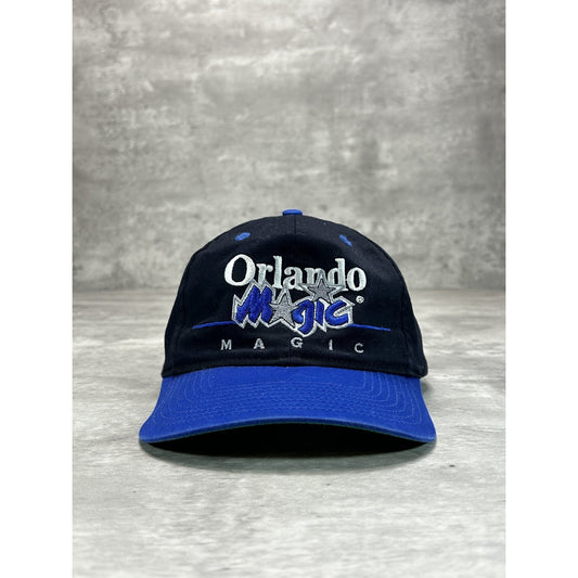 Vintage 90s Orlando Magic NBA Embroidered Spellout Basketball Snapback Hat OSFA