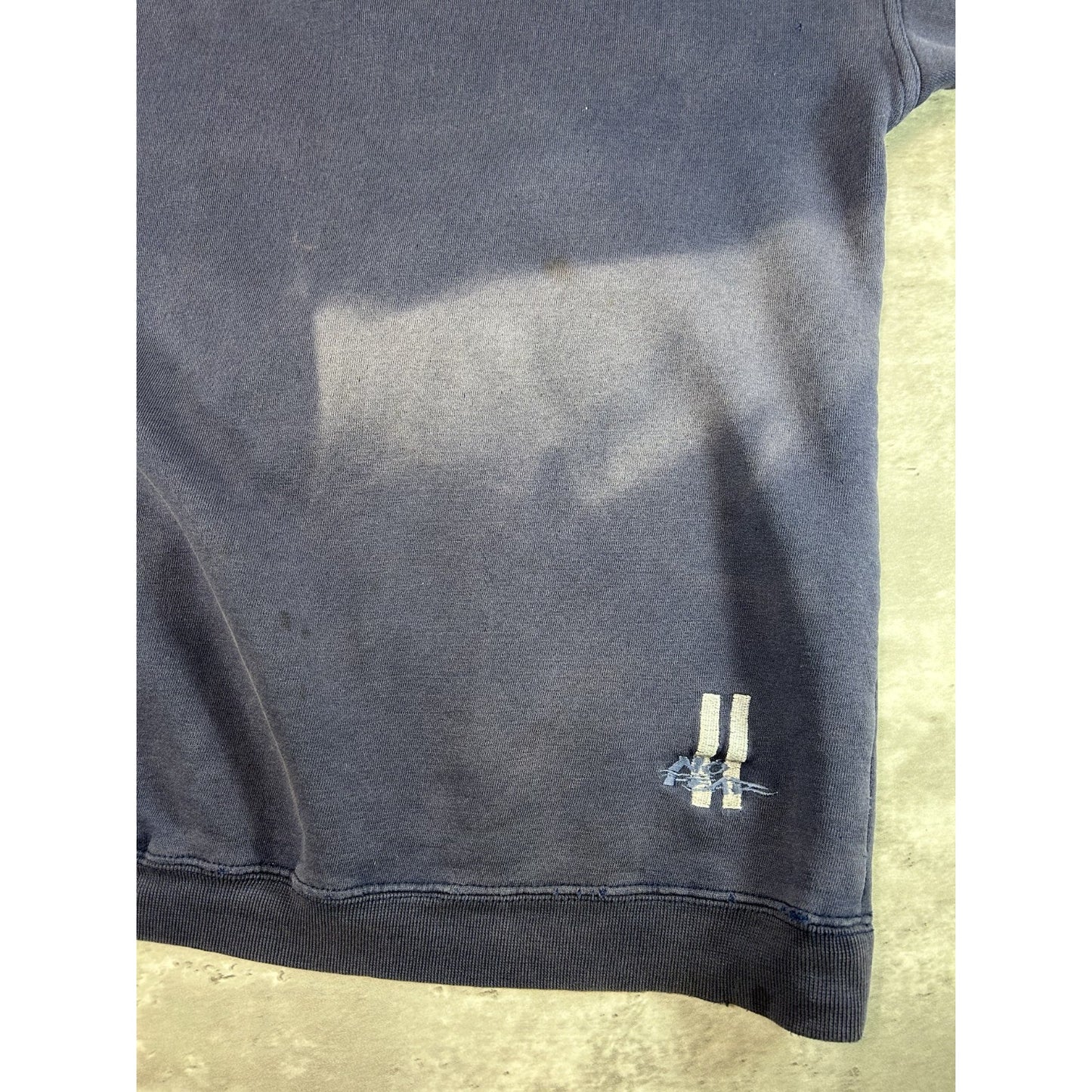 Vintage 90s No Fear Embroidered Spellout Striped Crewneck Sweatshirt Size Medium