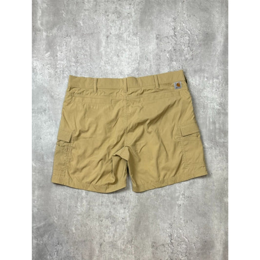 Womens Carhartt Straight Fit Nylon Workwear Cargo Shorts Size 37 Beige