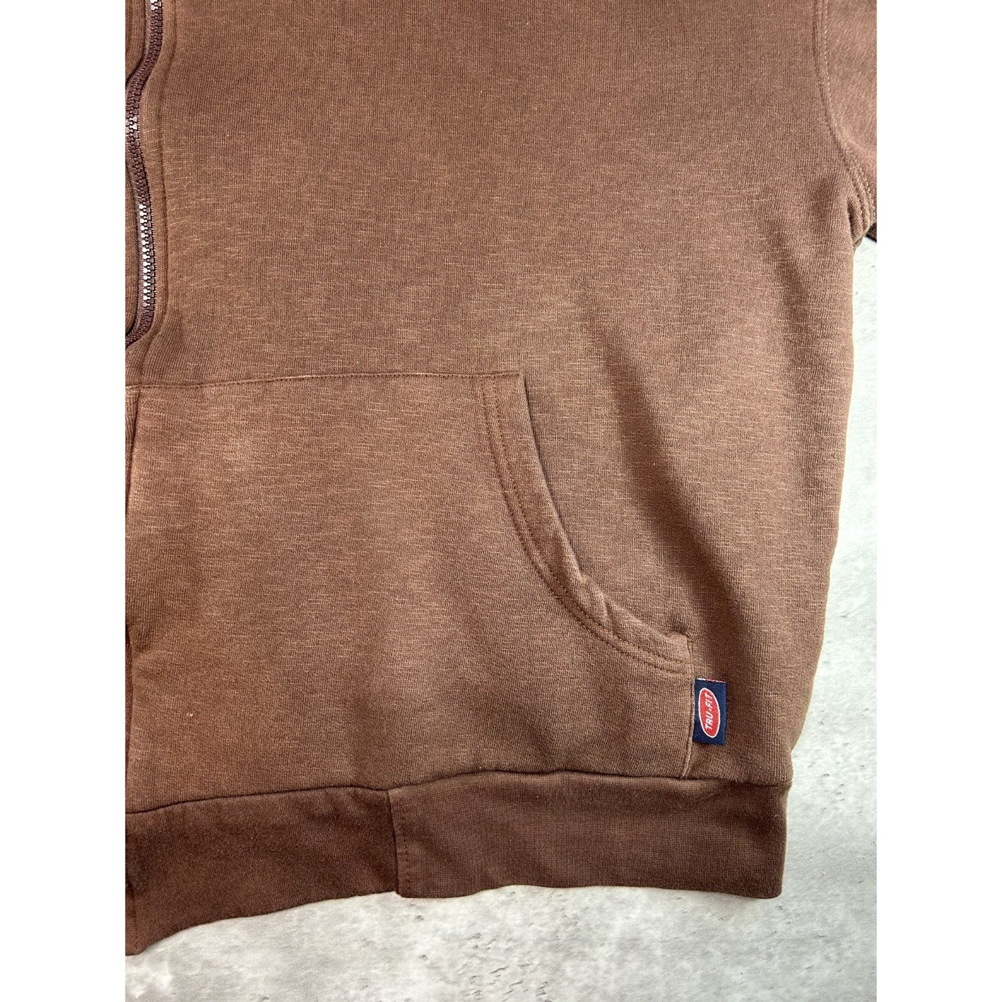 Vintage Tru-Fit Thermal Lined Full Zip Hooded Sweatshirt Size XL Brown