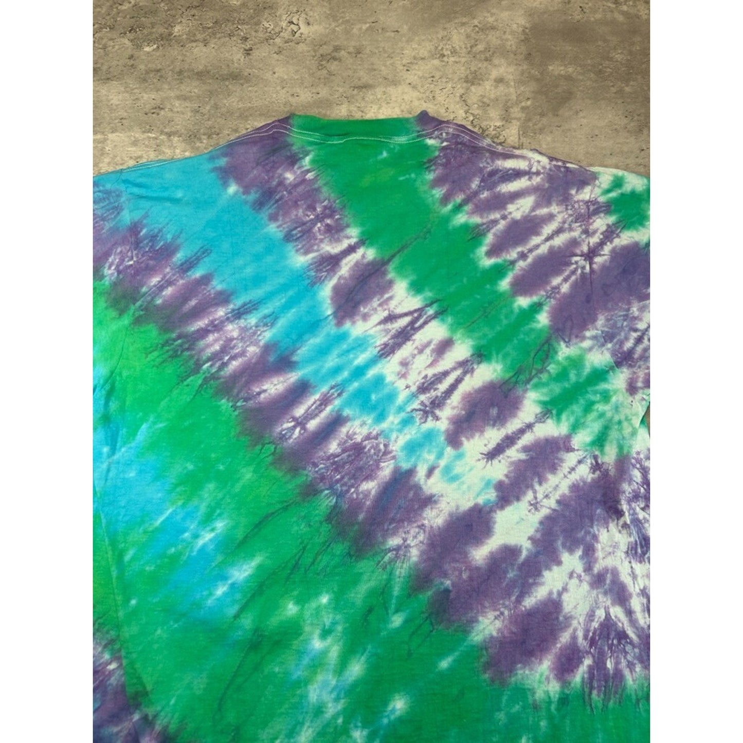 Vintage 1991 Moody Blues Tye Dye Graffiti Spellout Rock Music T-Shirt Size XL