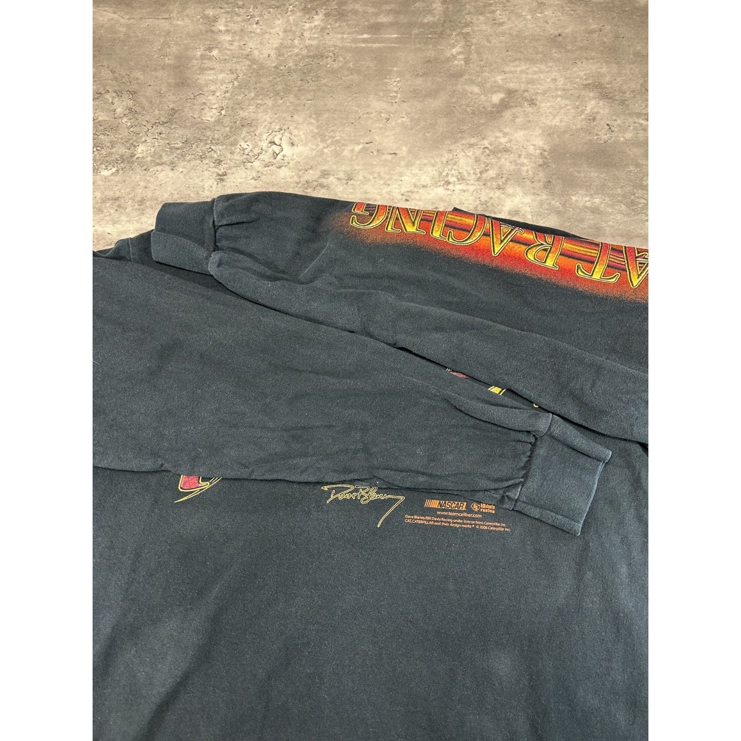 Vintage Dave Blaney #22 Cat Racing Nascar Long Sleeve T-Shirt Size Medium