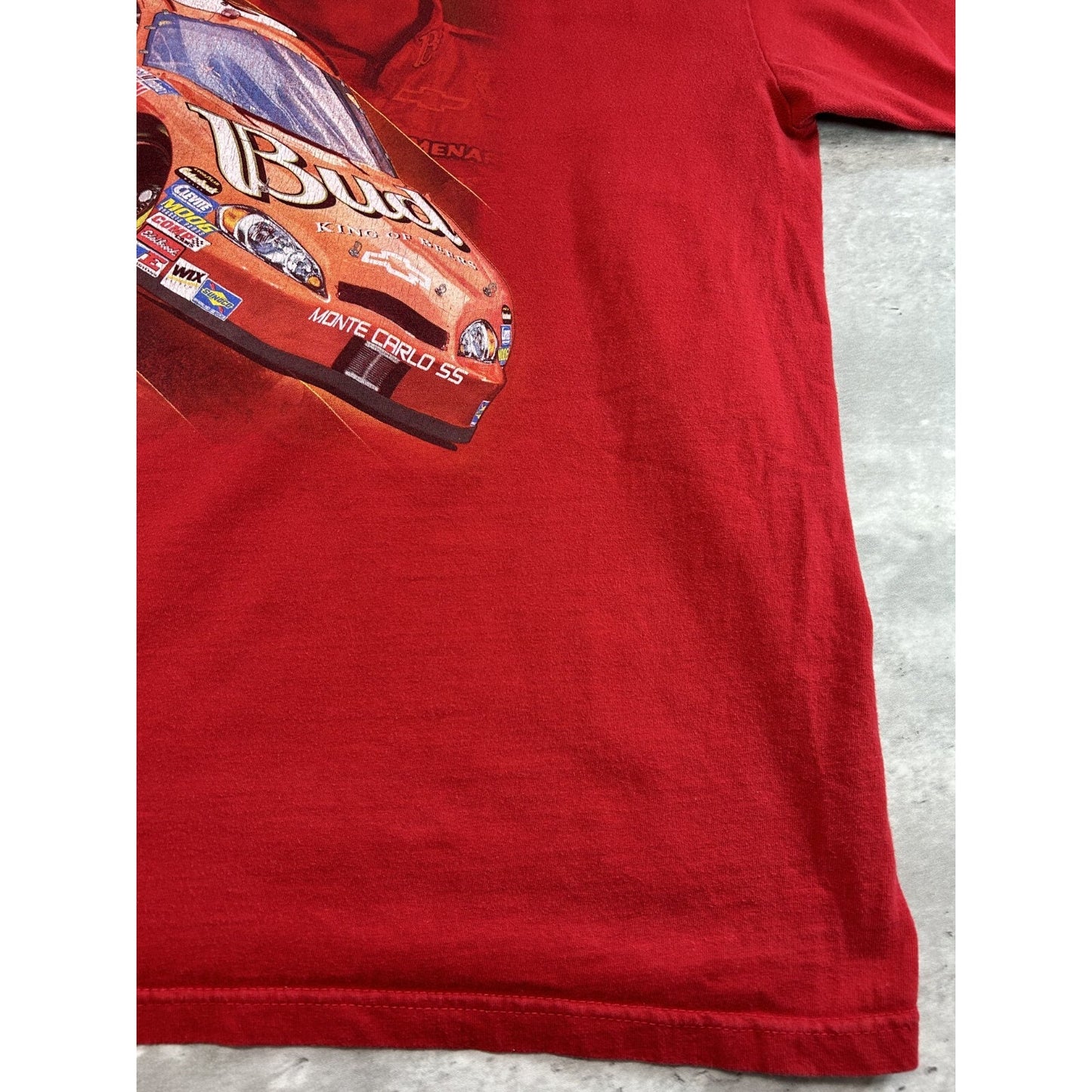 Vintage Dale Earnhardt Jr #8 Nascar Budweiser Spell Out T-Shirt Size XL Red