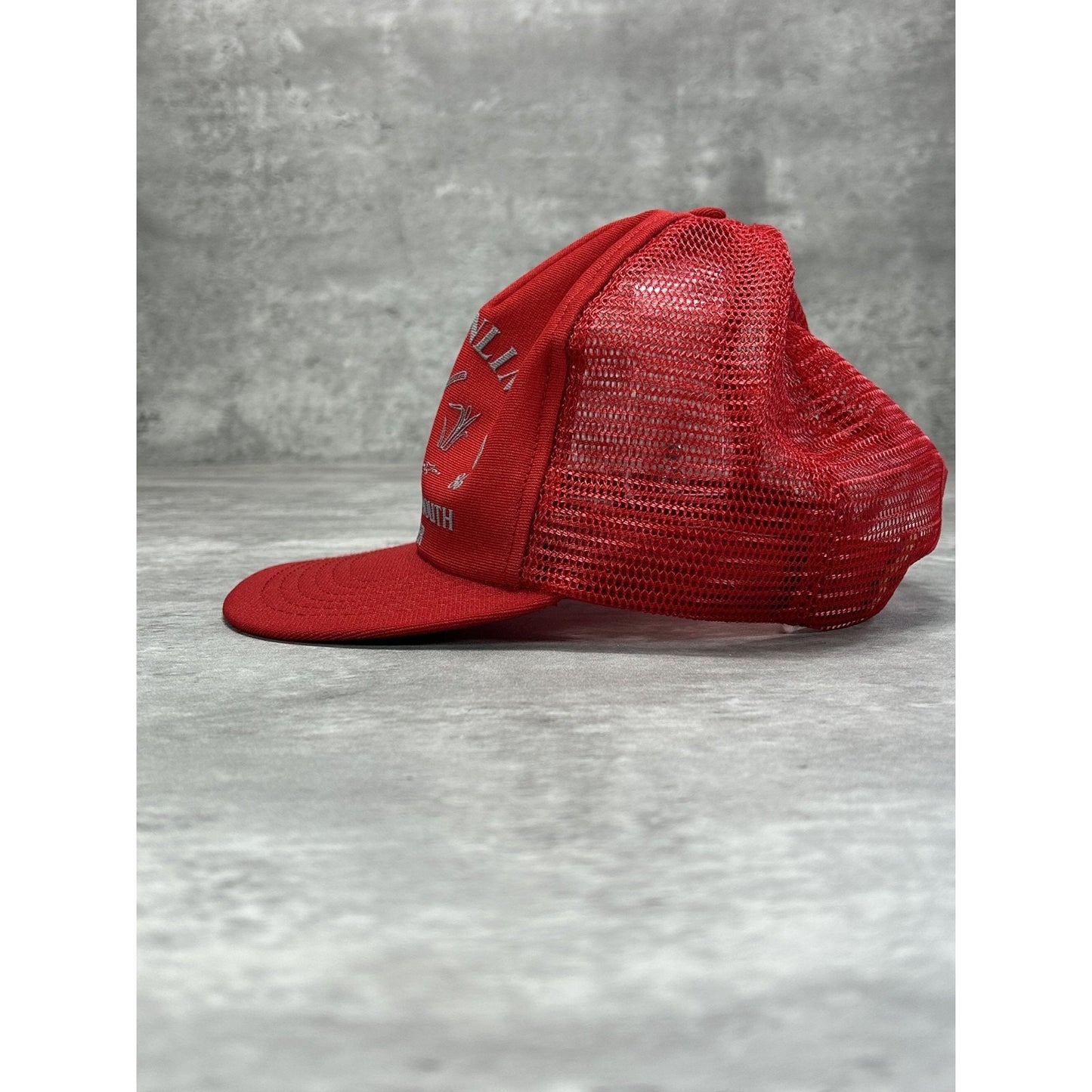 Vintage 1980s Ducks Unlimited Hunting Graphic Trucker Snapback Hat OSFA Red