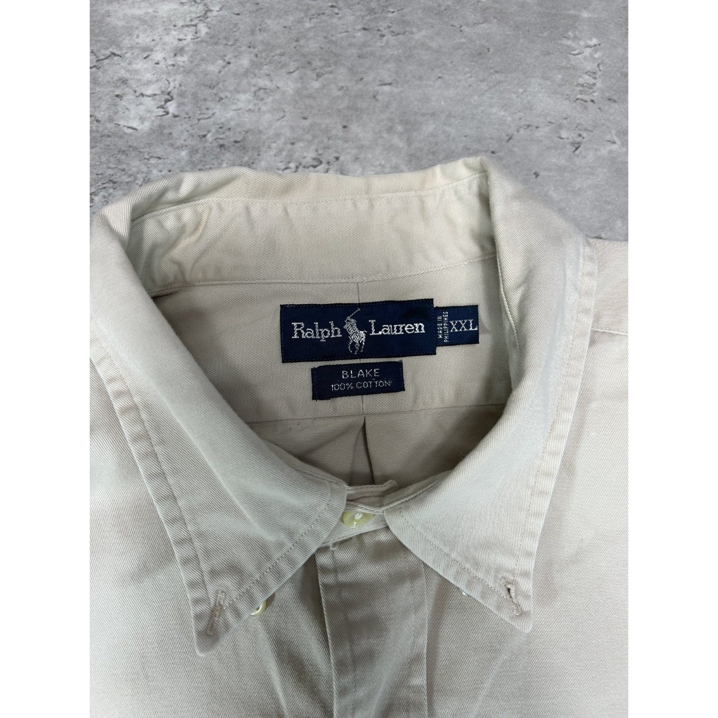 Vintage Polo Ralph Lauren Embroidered Pony Long Sleeve Button Up Shirt Sz XXL