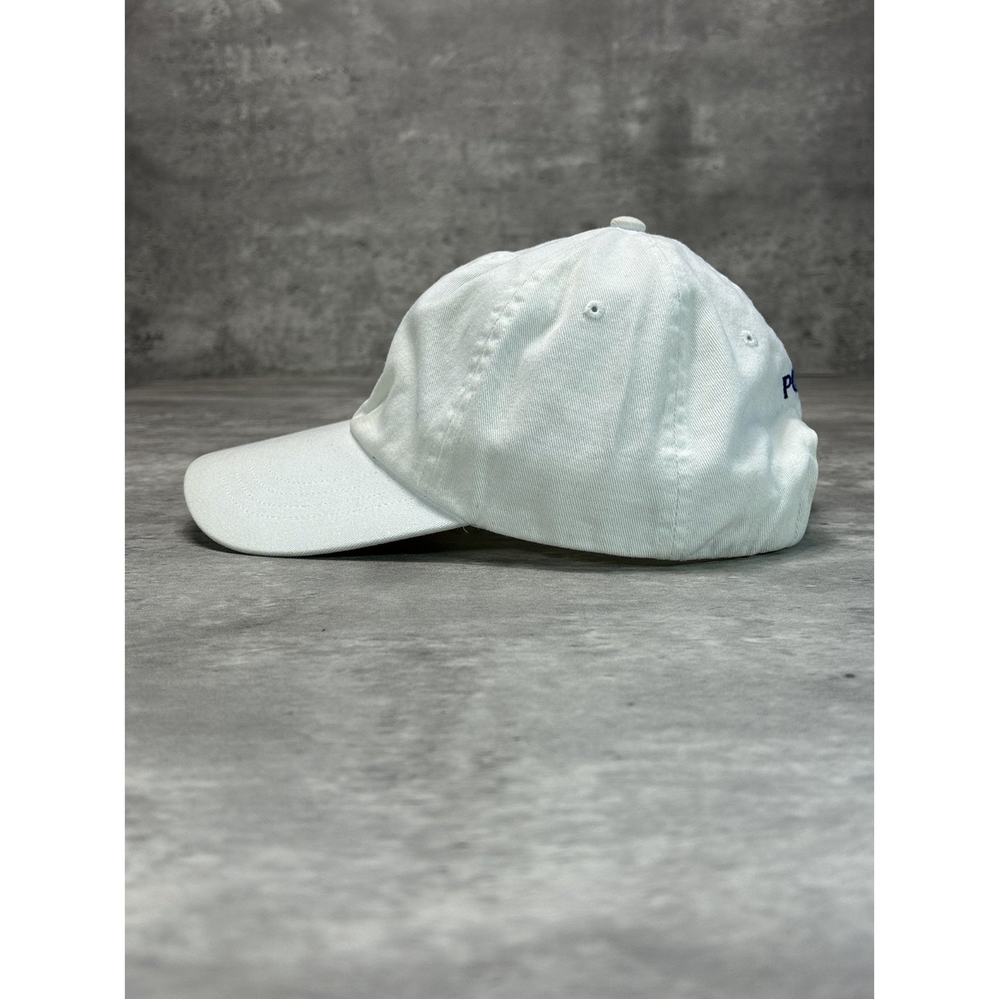 Vintage Polo Ralph Lauren Embroidered Pony Strapback Hat OSFA White