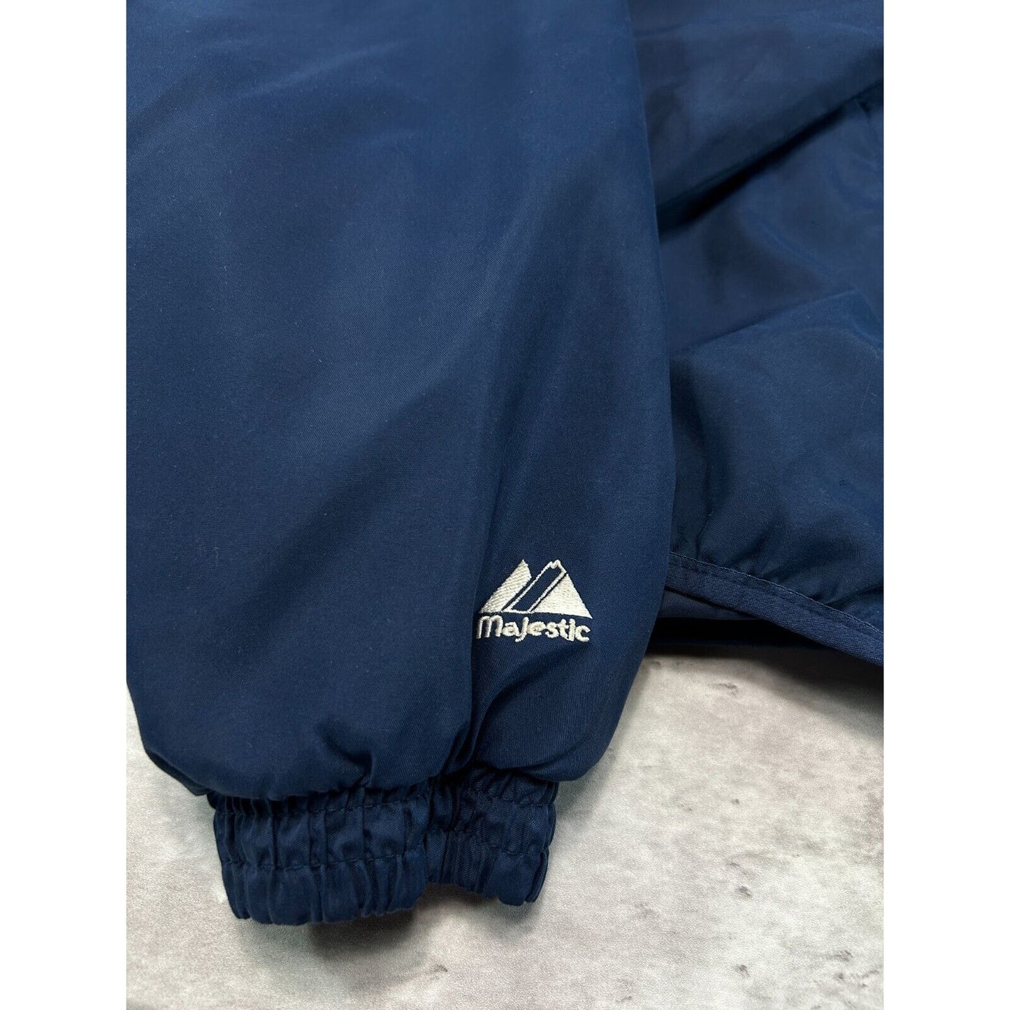 Milwaukee Brewers MLB Embroidered Logo 1/4 Logo Nylon Jacket Size XL