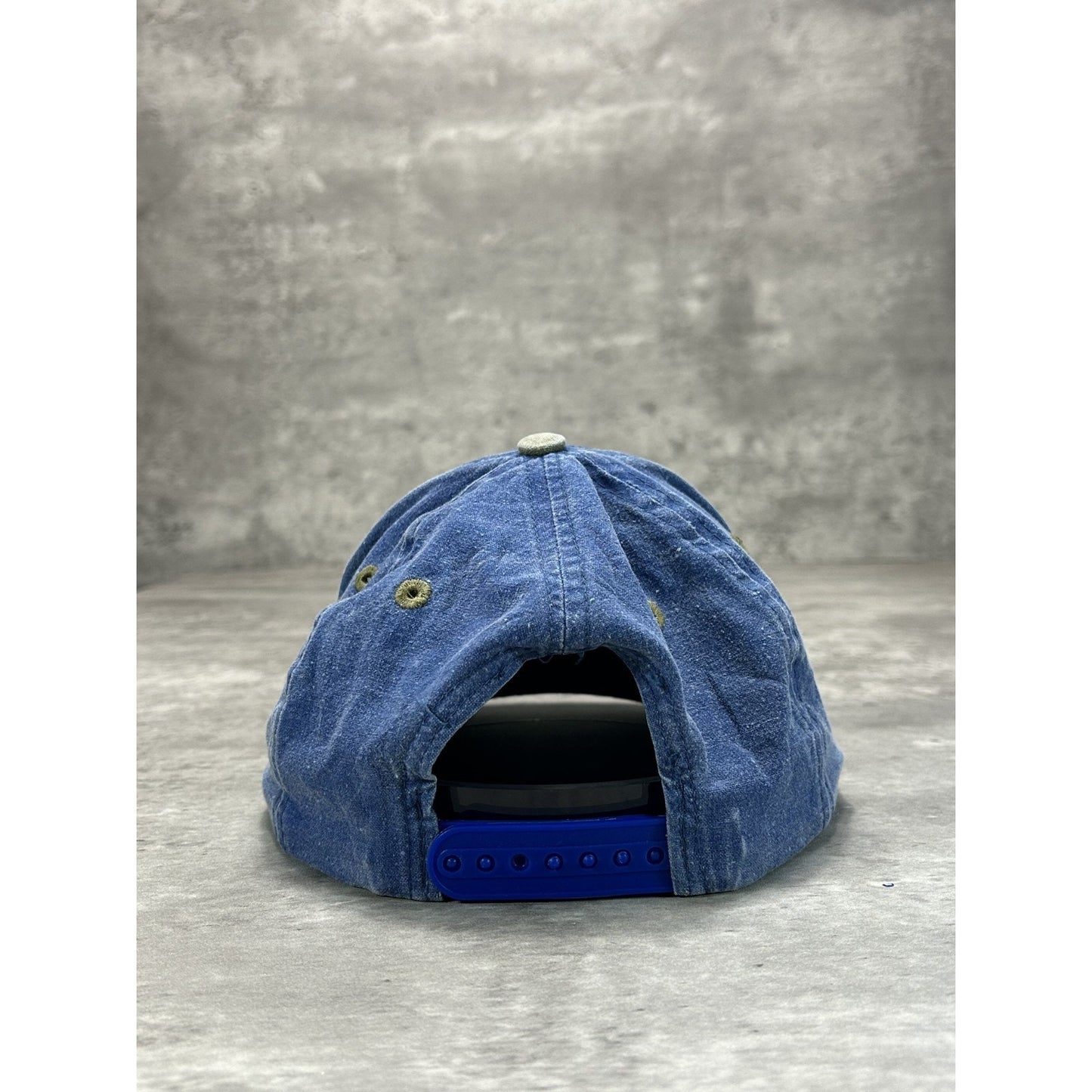 Vintage Pepsi Embroidered Spellout Two Tone Denim Snapback Hat OSFA