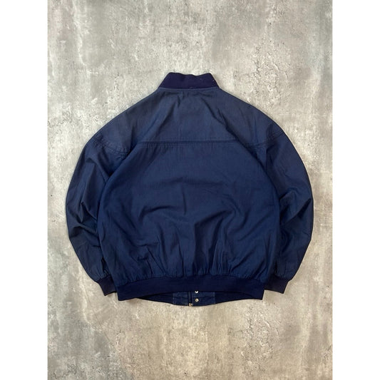 Vintage 90s Arnold Palmer Lightweight Full Zip Bomber Jacket Sz Large Navy Blue