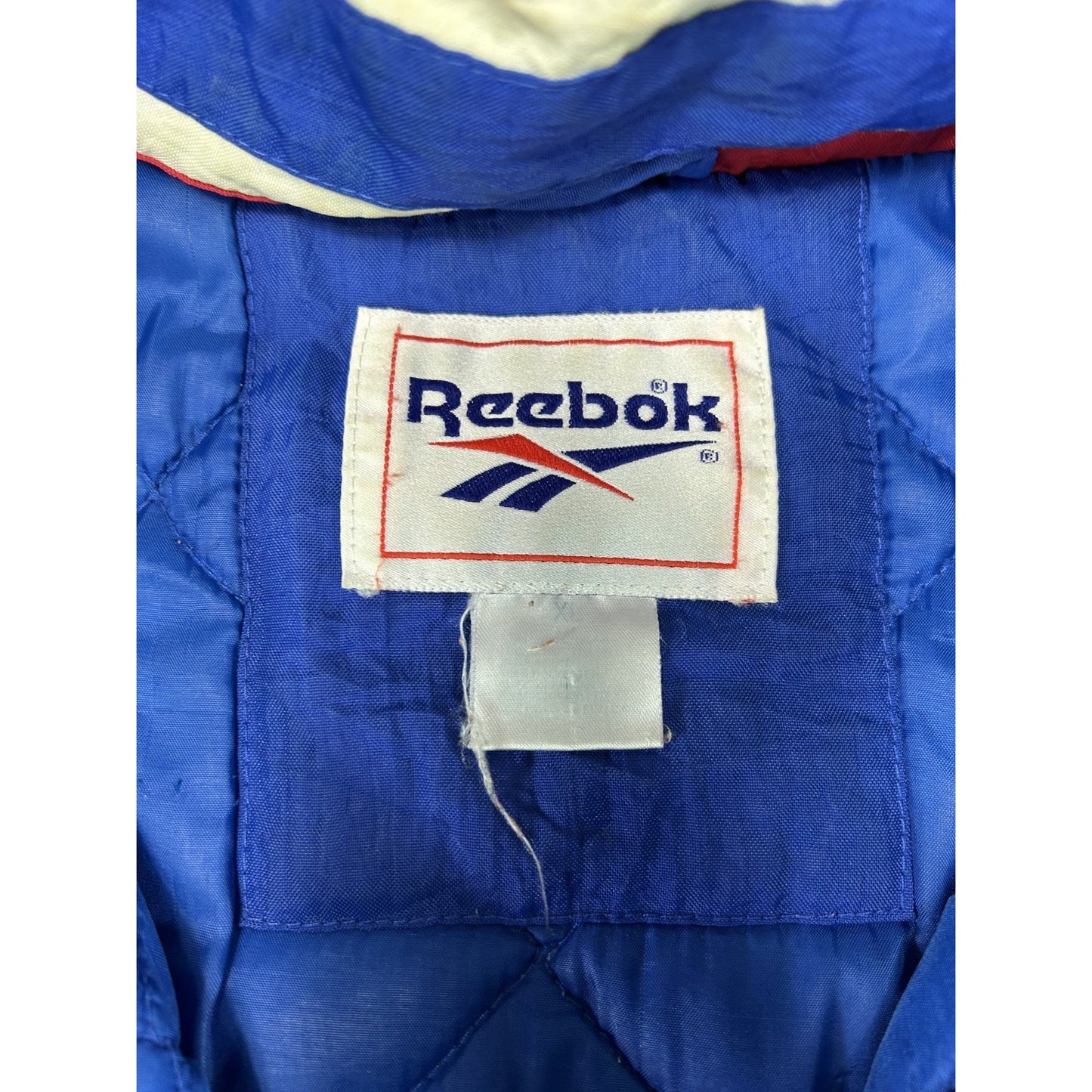 Vintage 90s New England Patriots NFL Insulated 1/2 Zip Hooded Jacket Size XL