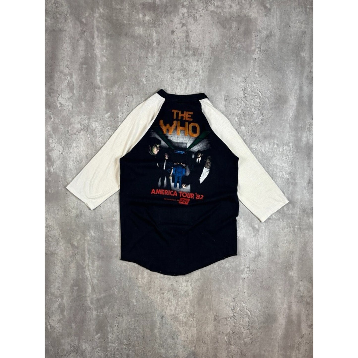 Vintage 1982 The Who American Tour Rock Music Raglan Band T-Shirt Size Large