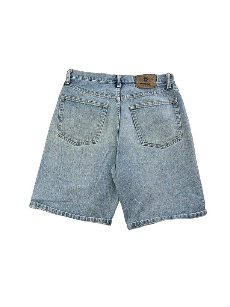 Vintage Wrangler Jeans Relaxed Fit Light Wash Denim Shorts Size 32