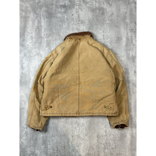 Vintage Carhartt Quilted Lined Canvas Workwear Cropped Arctic Jacket Size 2XL