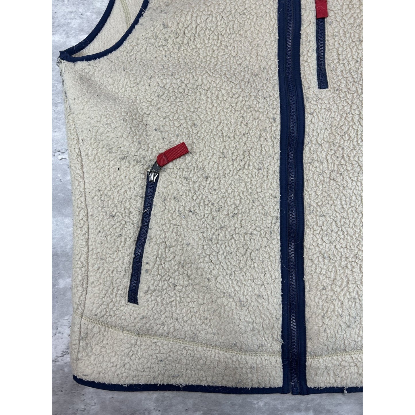 Vintage Patagonia Deep Pile Fleece Full Zip Sweatshirt Vest Size Large
