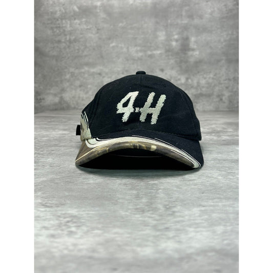 Vintage 4-H Two Tone Tree Camo Hunting Strapback Hat OSFA