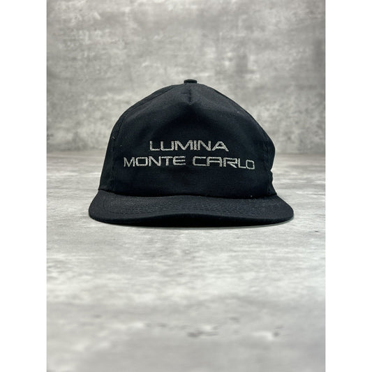 Vintage 90s Chevrolet Lumina Monte Carlo Embroidered Spellout Snapback Hat OSFA