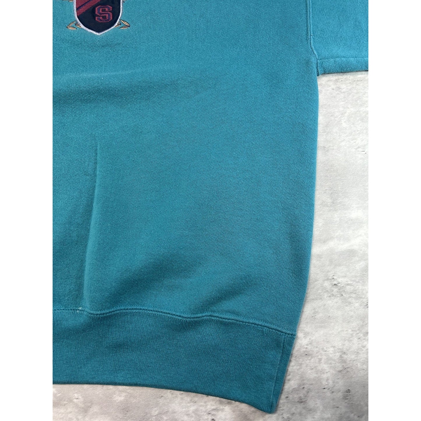 Vintage 90s Slippery Rock University NCAA Embroidered Spellout Sweatshirt Sz Med