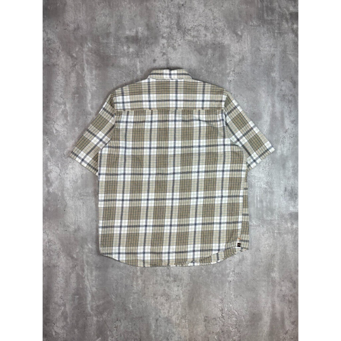 Vintage Y2K Ecko Unltd Plaid Single Pocket Short Sleeve Button Up Shirt Medium