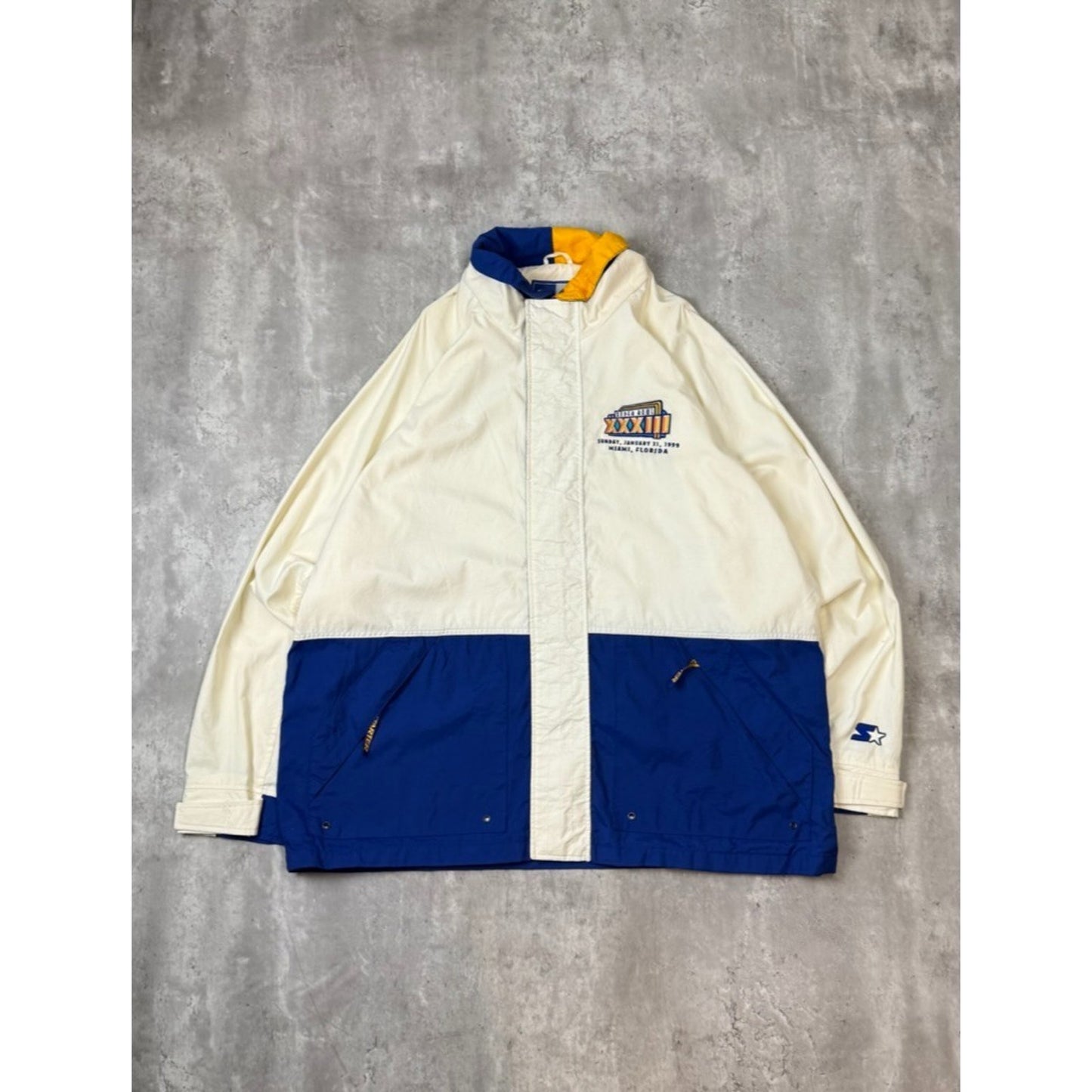 Vintage 1999 NFL Super Bowl XXXIII Starter Windbreaker Jacket Size XL