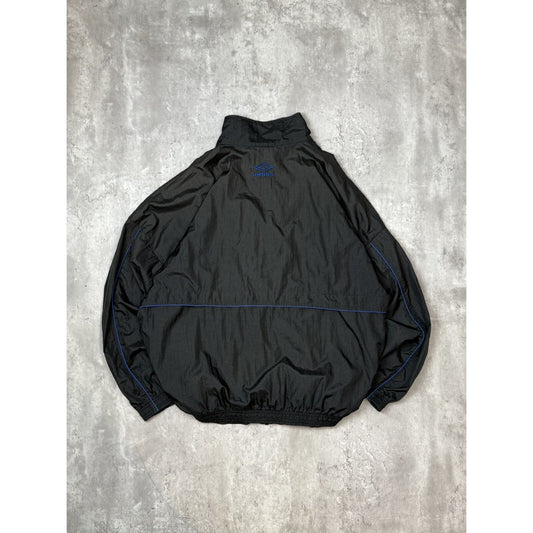 Vintage 90s Umbro Embroidered Logo Two Tone Nylon Windbreaker Jacket Size XL