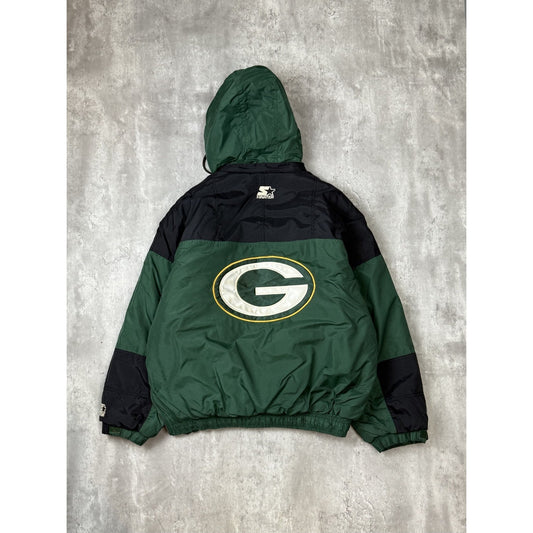Vintage 90s Green Bay Packers NFL Embroidered Logo Starter Jacket Size XL