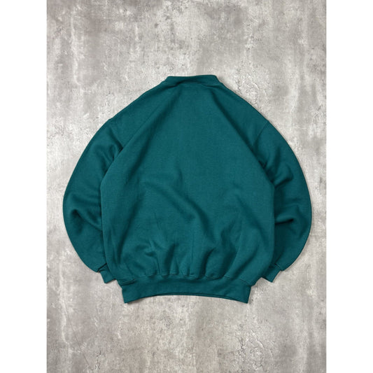 Vintage 90s Pheasant Hunting Nature Outdoors Graphic Sweatshirt Size Large Teal