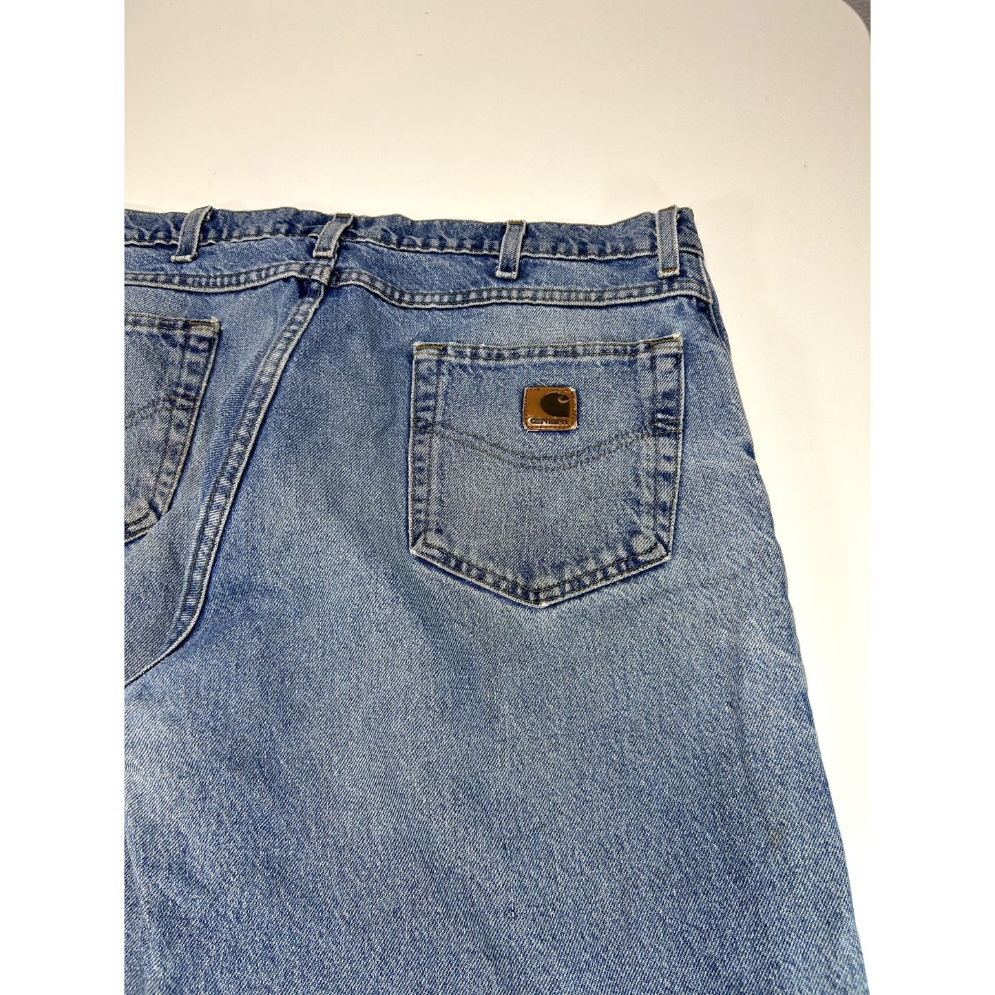 Vintage Carhartt Light Wash Denim Workwear Pants Size 38 Blue