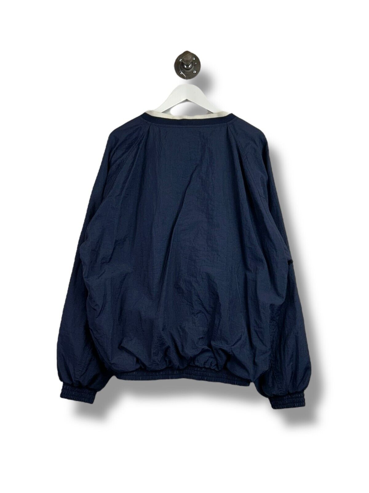 Vintage Notre Dame Fighting Irish NCAA Pullover Windbreaker Jacket Size XL Blue