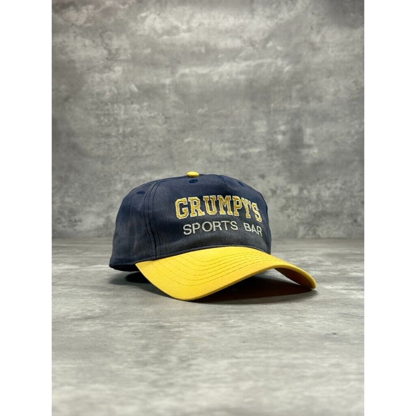 Vintage 90s Disney Grumpys Sports Bar Embroidered Spell Out Snapback Hat OSFA