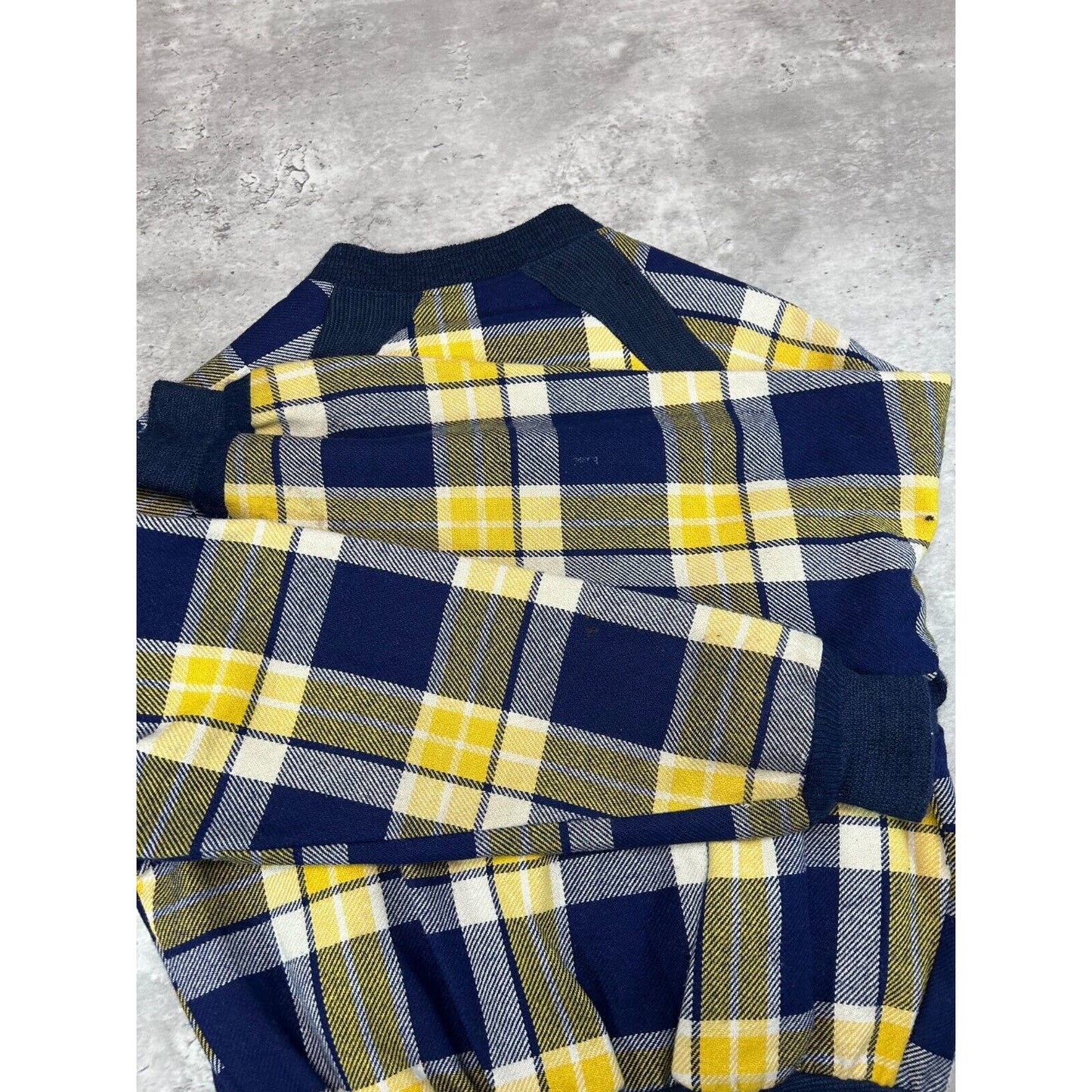 1960s Plaid Print Checkered Full Zip Bomber Jacket Size Small