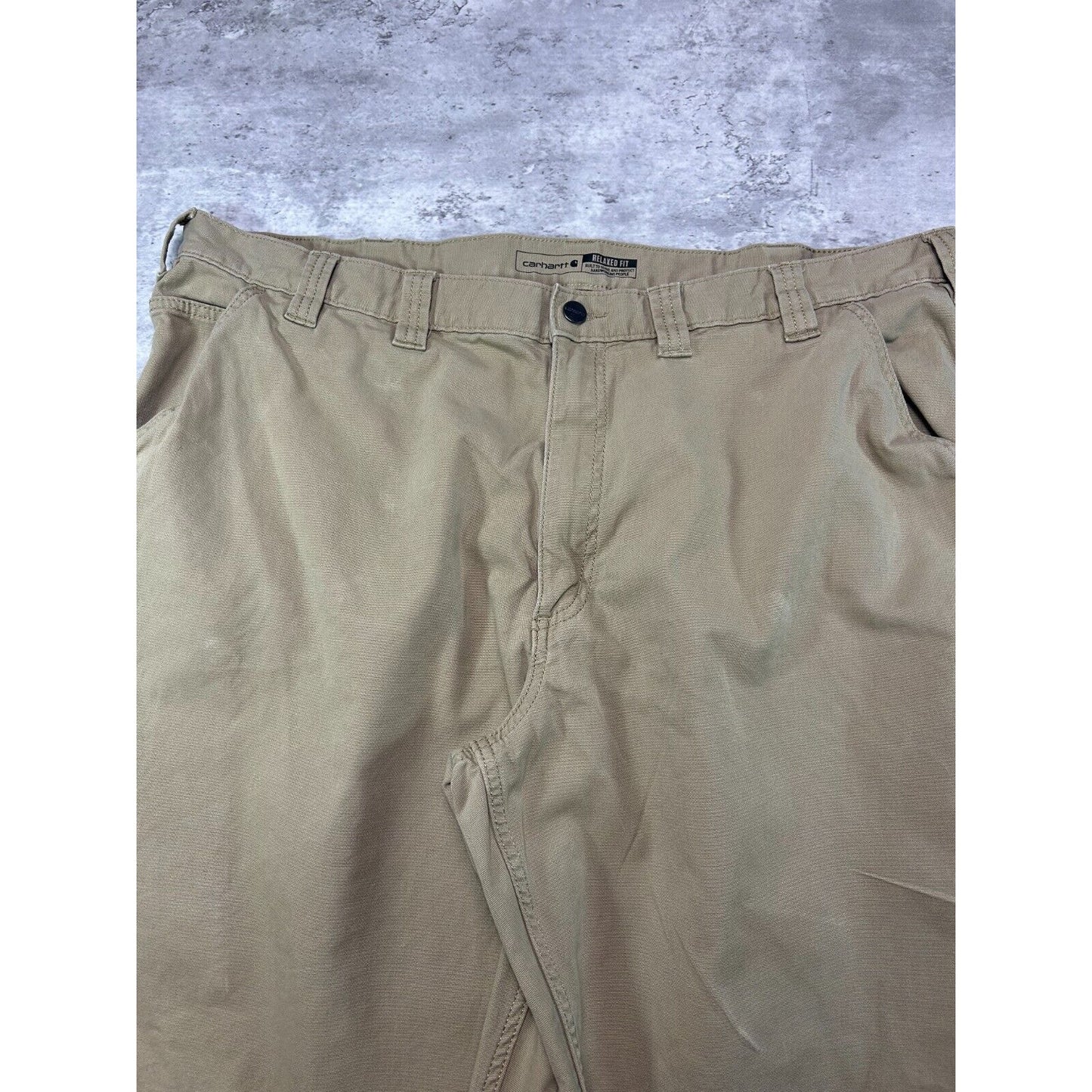 Carhartt Relaxed Fit Canvas Workwear Five Pocket Pants Size 44 Beige