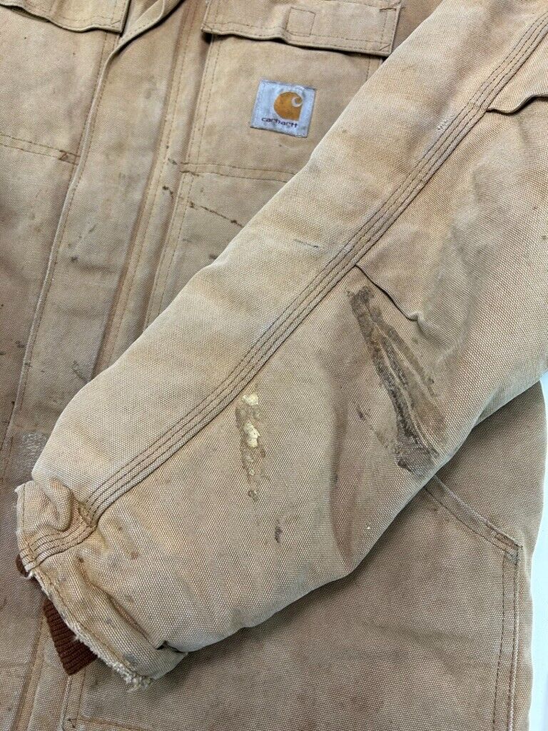 Vintage 90s Carhartt Quilted Lined Canvas Workwear Arctic Jacket Size Large