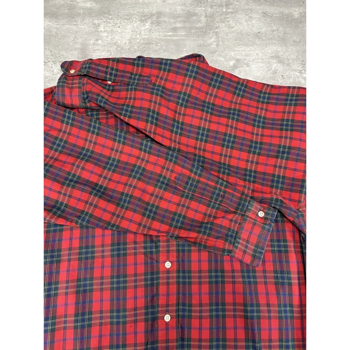 Vintage Polo Ralph Lauren Plaid Print Long Sleeve Button Up Shirt Size XL